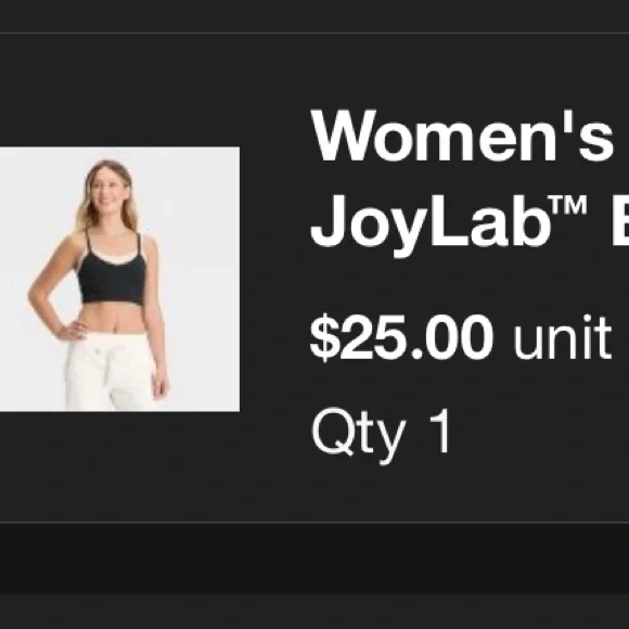 JoyLab Double Layer Longline Bra - Black/Cream - Picture 5 of 5